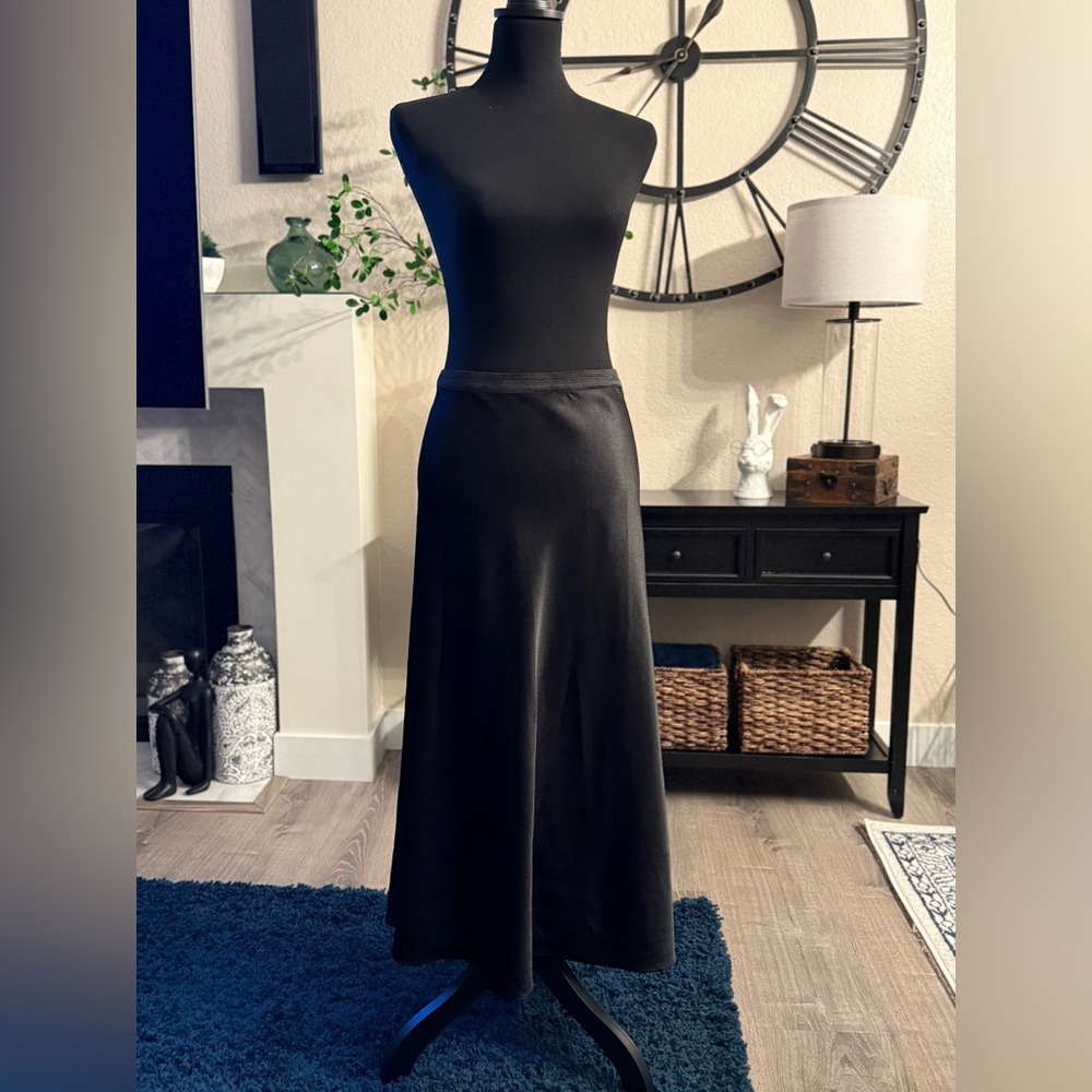 NWT Chico's Black Label Maxi Black A-Line Skirt - Size 12
